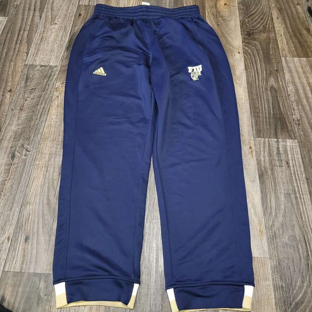 FIU Panthers Pants Women Large Blue Navy FIU Jogger Logo Player Issued Worn